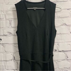 ANN TAYLOR Sleeveless V-Neck Career Sheath Dress with String Belt Extra-extra S